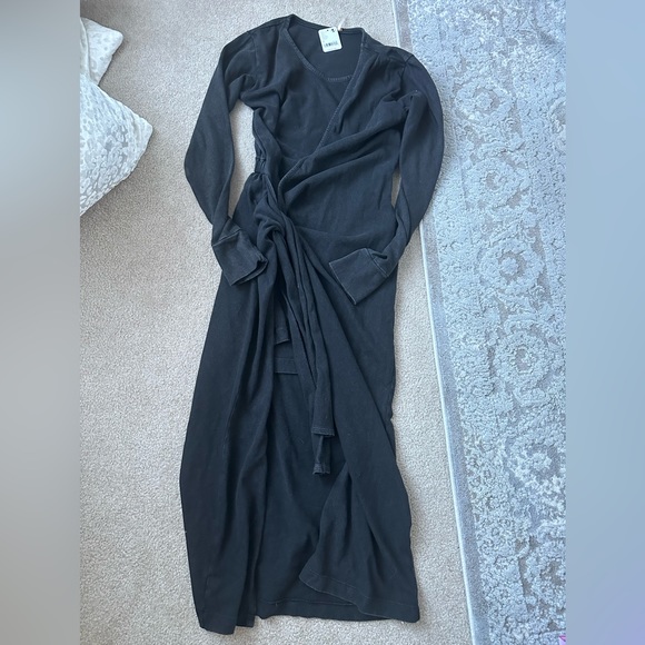 NWT free people Molly midi dress BLACK - Picture 2 of 4